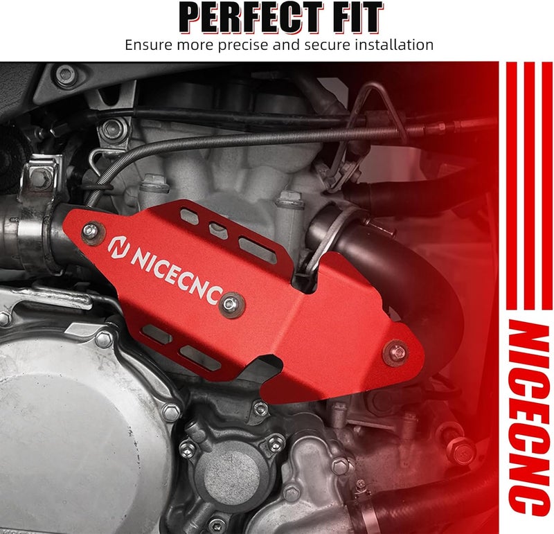 NICECNC Heat Shield Guard Protector Compatible with Yamaha YFZ450R 2009 2010 2011 2012 2013 2014 2015-2023, YFZ450RSE 2018 2019 2020 2021 2022 2023, YFZ450X 2010 2011 Red - Image 2